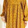 Batwing Sleeve Viscose Top Mustard - Image 4