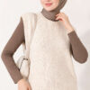 Mini Beaded French Terry Knit Sweater Beige – Bild 2