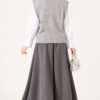 Mini Beaded French Terry Knit Sweater Grey - Imagen 4