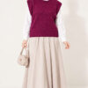 Mini Beaded French Terry Knit Sweater Magenta – Bild 3