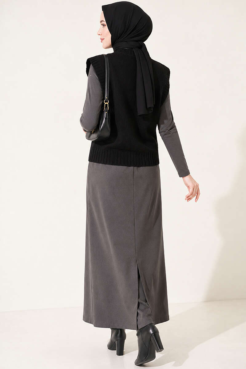Mini Beaded French Terry Knit Sweater Black - Imagen 4