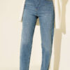Mini Stone-Embellished Denim Pants Light Blue – Image 2
