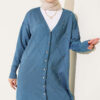 Mini Embellished French Terry Cardigan Indigo - Image 2