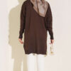 Mini Embellished French Terry Cardigan Brown - Image 3