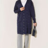 Mini Embellished French Terry Cardigan Navy Blue - Image 2