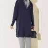 Mini Embellished French Terry Cardigan Navy Blue - Image 3