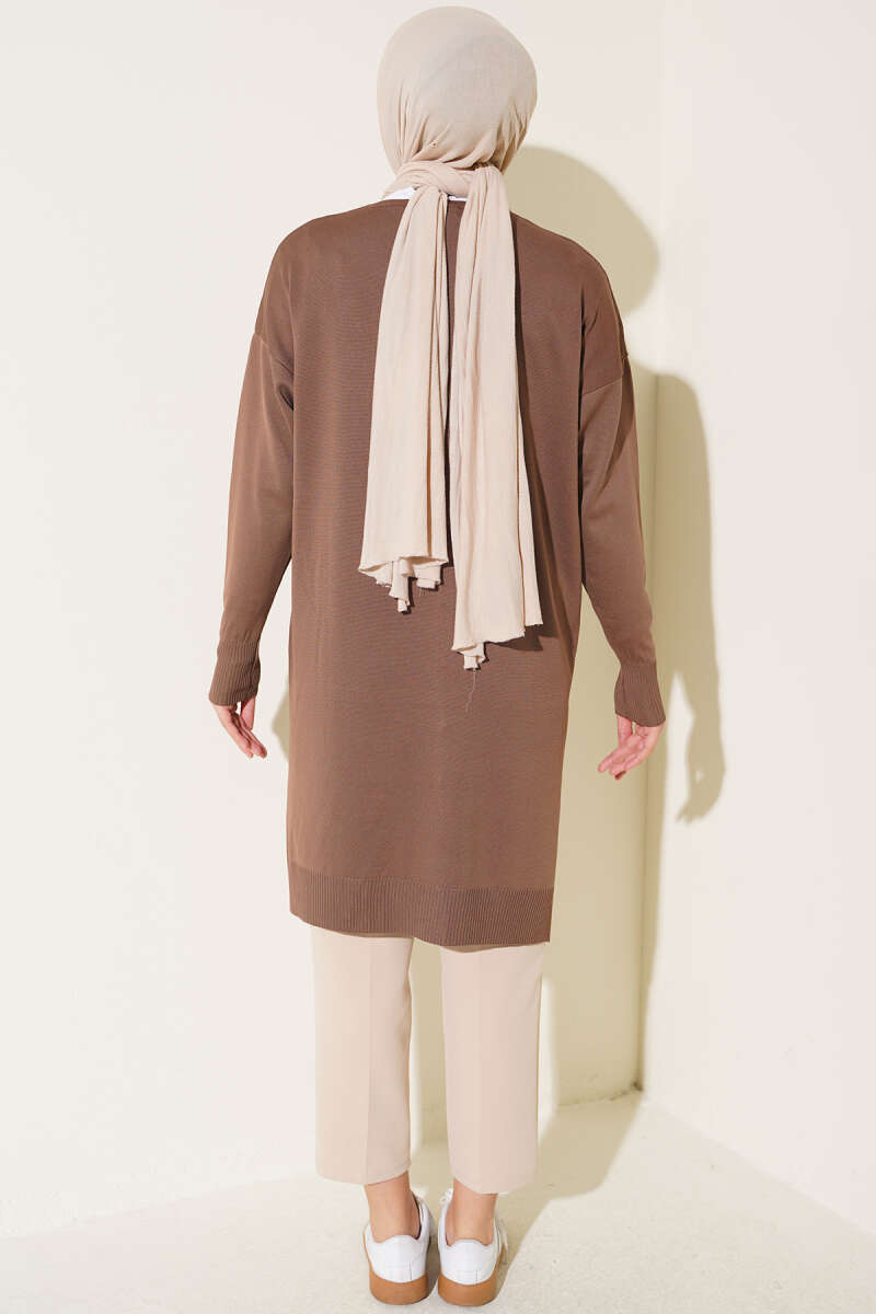 Mini Embellished French Terry Cardigan Latte - Image 3