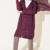 Mini Embellished French Terry Cardigan Plum - Image 2