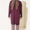 Mini Embellished French Terry Cardigan Plum - Image 3
