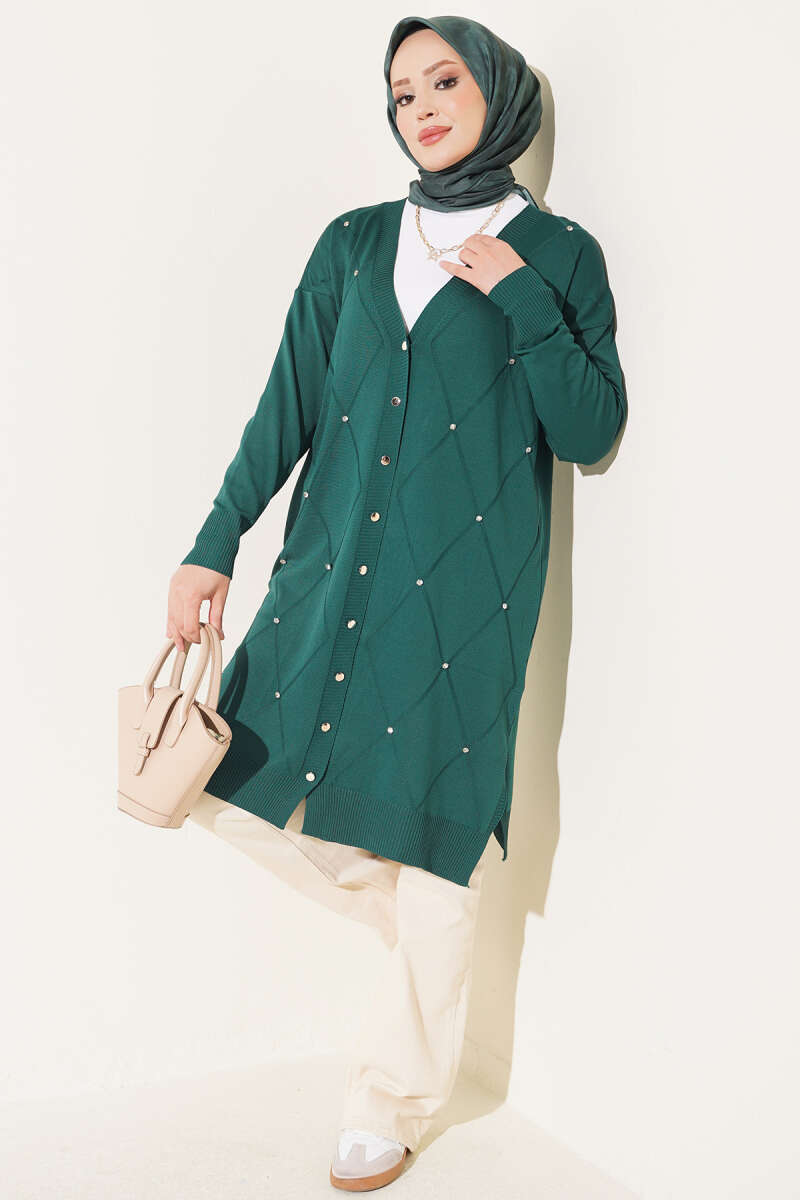 Mini Embellished French Terry Cardigan Nefti - Image 3