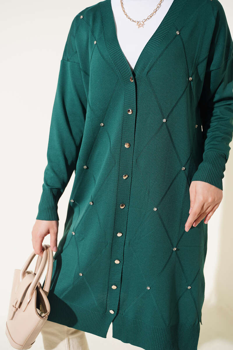 Mini Embellished French Terry Cardigan Nefti - Image 5
