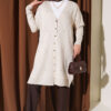 Mini Embellished French Terry Cardigan Stone - Image 2