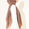 Soft Floral Motif Shawl Camel – Image 3