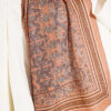 Soft Floral Motif Shawl Camel – Image 4