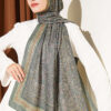 Soft Floral Motif Shawl Khaki - immagine 2