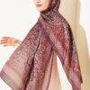 Soft Floral Motif Shawl Chestnut