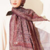 Soft Floral Motif Shawl Chestnut – Image 2