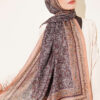 Soft Floral Motif Shawl Latte