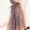 Soft Floral Motif Shawl Latte - Afbeelding 2