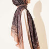 Soft Floral Motif Shawl Latte - Afbeelding 3