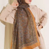 Soft Floral Motif Shawl Saffron