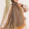 Soft Floral Motif Shawl Saffron – Image 2