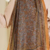 Soft Floral Motif Shawl Saffron – Image 4
