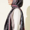 Soft Floral Motif Shawl Black – Bild 3