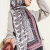⁦Soft Floral Motif Shawl Black⁩ - الصورة ⁦5⁩