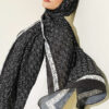 ⁦MK Pattern Liva Modal Scarf Black⁩ - الصورة ⁦9⁩