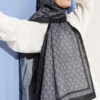 MK Pattern Liva Modal Scarf Black