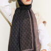 MK Pattern Liva Modal Scarf Black