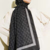 MK Pattern Liva Modal Scarf Black
