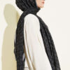 ⁦MK Pattern Liva Modal Scarf Black⁩ - الصورة ⁦3⁩