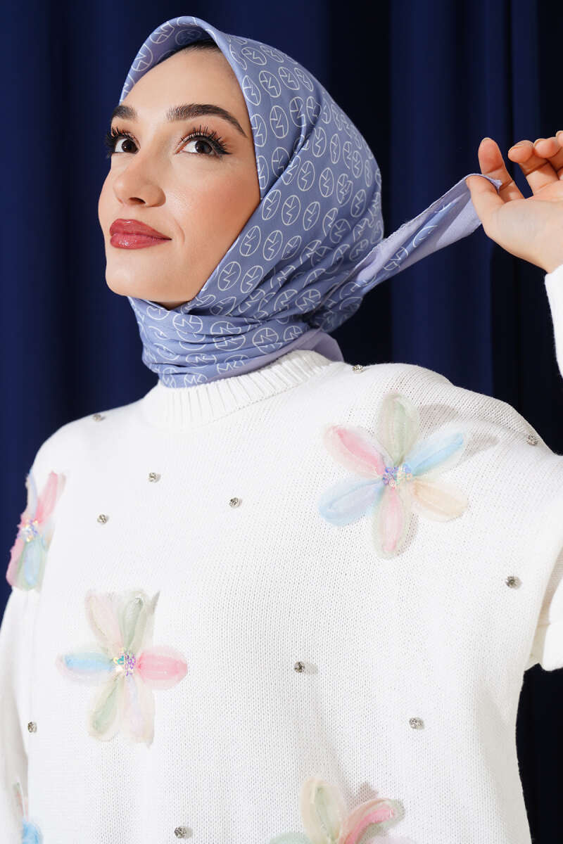 Soft Scarf Blue - Image 2