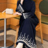 Striped Half-Zip French Terry Two-Piece Set Navy Blue – Bild 5