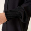 Ribbed Detail Oversized Shirt Black - Imagen 4