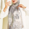 Bamboo Crinkle Shawl with Nilufer Pattern Beige - Afbeelding 4