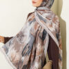 Bamboo Crinkle Shawl with Nilufer Pattern Beige - Afbeelding 5