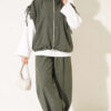 Three-Piece Set with Shoulder Tie Detail Khaki