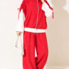 Three-Piece Set with Shoulder Tie Detail Red - immagine 2