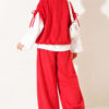 Three-Piece Set with Shoulder Tie Detail Red - immagine 4