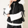 Three-Piece Set with Shoulder Tie Detail Black - immagine 2