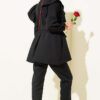 Buttoned Two-Piece Set with Ruffled Shoulder Detail Black - Afbeelding 3