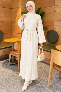 Alternative view of Shoulder-Embellished Knit Dress Beige