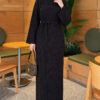 Shoulder-Embellished Knit Dress Black - immagine 2