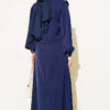 Shoulder Pleated Detail Dress Navy Blue - Image 3