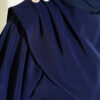 Shoulder Pleated Detail Dress Navy Blue - Image 4