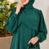 Shoulder Pleated Detail Dress Green - Afbeelding 2