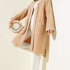 Open-front cardigan with pockets Latte